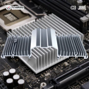 OEM Aluminum Heat Sink Manufacturer 6063 T5 Custom Extruded Heatsink Profiles CNC Machining Anodized Surface Wholesale Supply