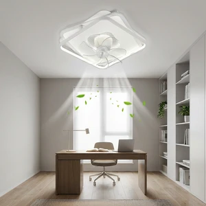ODM Easy Install Decorative LED Lighting Creative Minimalist Square Ceiling Fan Lamp Surface Mount for New House Renovation