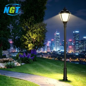 Outdoor European Antique Garden LED Street Light 200W 30000LM IP65 Aluminum Waterproof Modern Poles