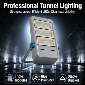 Smart DALI Dimming LED Tunnel Light 0-10V Flicker-Free Multiple CCT Available 20kV for Subway Underground Passage Tunnel Project
