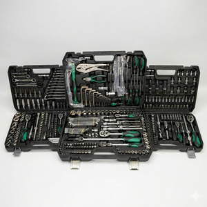 Professional Hand Chrome Vanadium Steel Ratchet Wrench Tool Set With Hard Case For Automotive & Home Maintenance OEM