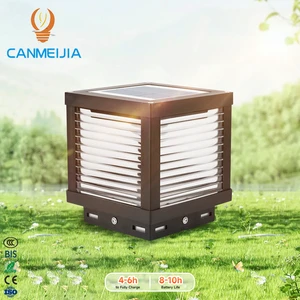 New Trends Modern Solar Pillar Lights Outdoor Rectangular Villa Garden Post Lights Outdoor Light Fixture for Pillar/Pillar Lamps