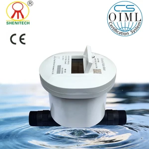DN15 Household Water Meter With Plastic Case And Auto Shut Off Valve