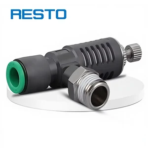 Pneumatic Gas Quick Exhaust Valve Throttle Valve Speed Control Valve ASV310G/ASV10 Adjustable Muffler with Quick Connector RESTO
