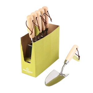 5 Pieces Indoor Garden Tool Set Wooden Handle Garden Tools Set Box