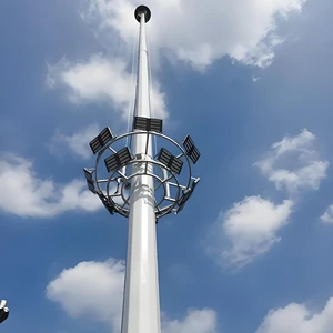 TIANHUANG Q235 Steel High Mast Light 400W Waterproof LED Lamp Poles for Highway Bridges