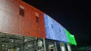 Waterproof Plastic IP65 LED Light String Time Tunnel Arch Changeable Color for Outdoor Holiday Building Decoration