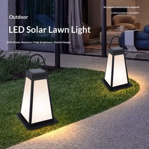 Outdoor LED Waterproof Solar Japanese-Style Iron Lawn Lamp for Garden Villa Farm Hotel & Park