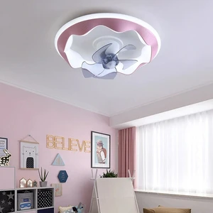 Modern Living Room Bedroom Study Fan Ceiling Light with Remote Control Adjustable Fan Lighting White Petals LED Fan Light