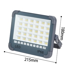 LED Flood Light 215x180mm IP44 Waterproof 6000K Daylight Freestanding Outdoor Garden Lighting Lithium Battery Camping CRI80