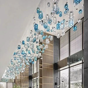 ANNO Modern Glass Pendant Chandelier Custom Luxury Restaurant Ceiling Lights