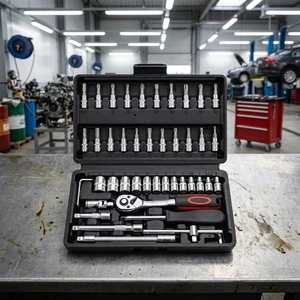 46pcs Socket Ratchet Wrench Set 1/4