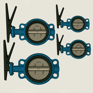 CI Body SS304 Manual Disc Wafer Type Butterfly Valve 250 mm Best Quality for Water Oil Gas with EPDM/Rubber Seat Lever Operated