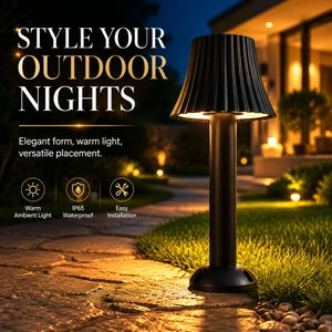 Waterproof Aluminum Tube Bollard Light Tube Diameter 48 Pleated Shade 3 Sizes 40/60/80cm 12W AC85-260V Outdoor Garden Path Lamp