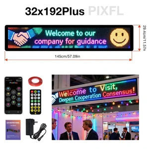 32192P Flexible LED Matrix Panel LED Sign Custom Text/Animation/Graffiti IP65 Waterproof 1000cd Brightness Remote Content
