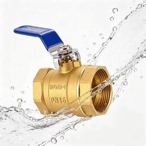 1/2 3/4 1 Inch Brass Fixed Threaded Ball Valve PN16 Forged Copper Pipe Shut off Valve Water OEM for Bathroom Kitchen