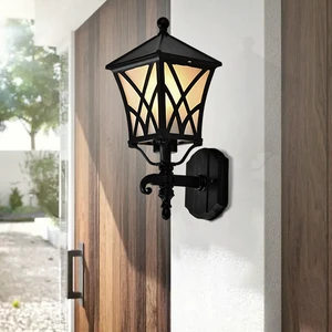 Outdoor Lantern Wall Light Fixture Rustic Bronze Garage Door Garden Patio Porch Lights