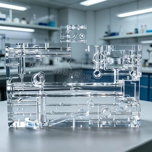 High-Precision Custom PMMA Acrylic Valve Body Parts 5-Axis CNC Milling Service 0.01-0.05mm Tolerance for Machining OEM/ODM