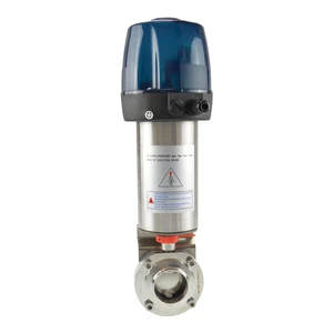 Intelligent Sanitary Stainless Steel Butterfly Valve With Pneumatic Actuator