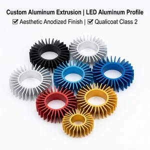 Custom Aesthetic Anodized Sunflower Shape Thin Fin High Power Street Light LED Electronics Heat Dissipation Aluminum Heat Sink