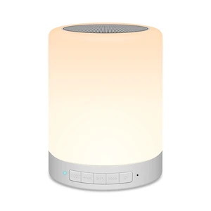 Small Dimmable 7 Colors Desk Lamp Touch Control 1.6 W LED Night Lamp Speaker Portable Wireless RGB Music Speaker Lamp