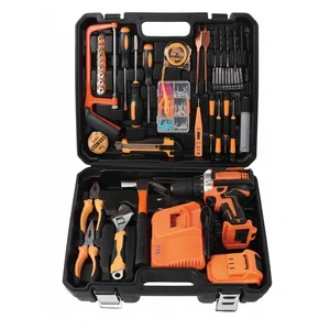 116PCS Carbon Steel Power Tool Combination Set with Cordless Drill Bits Hand Tools Hard Case & OEM Support