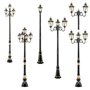 Garden Yard Led Waterproof Post Main Gate Lamp Post Lights Outdoor Modern Outdoor Pillar Light Exterior Landscape Lights
