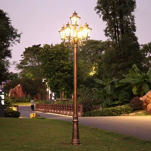 Streetlight LED Home Outdoor Waterproof European-Style Vintage Courtyard Lamp 3-Meter High-Pole Landscape Light IP65 Rated Ra90