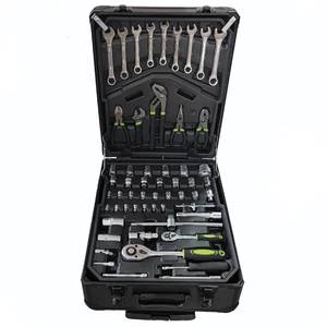 Trolley Aluminum Case 1200 Pcs Household Professional Tools for Auto Repair Green Hand Tool Kit