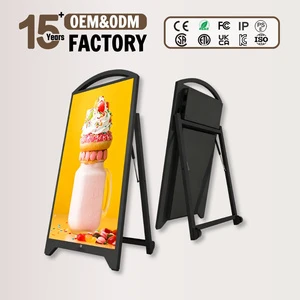 P2.5 Outdoor LED Poster Display 4500nits High Brightness Sunlight Readable IP65 Waterproof Portable LED Sign Board