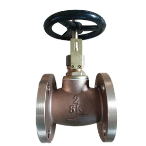 JIS 10K DN50 Marine Cast Iron Globe Valve DIN BS ANSI Bronze Stainless Steel Flange Globe Valve