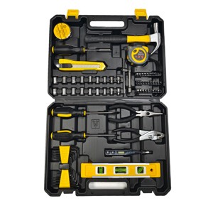 78Piece Tool Kit, Tool Set Mechanics Kit, Portable Tool Box Set with Saw Adjustable Wrench Drive Socket Combination Wrench-001