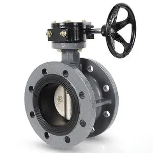 Worm Gear Electric/Manual Flanged Butterfly Disc Body Material: Cast Iron EPDM Seal Stainless Steel Stem Industrial Valve
