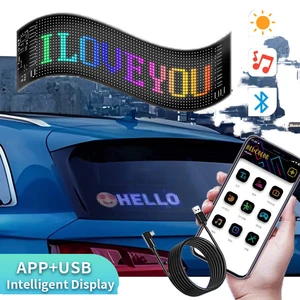 2064 Car Decor Devil Eyes Light APP Controlled Free Design 5V Voltage Flexible LED Matrix Panels for Car Signage Displays