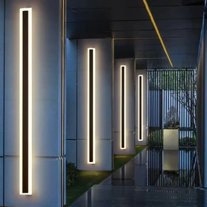Waterproof Outdoor LED Long Strip Wall Lamp Modern Aluminum Bathroom Garden Porch Line LED Wall Light