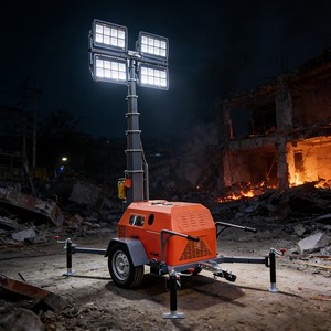 Factory Price Energy Saving Wide Rotation Light Tower China Outdoor Tower Light 9m Telescopic Mast diesel