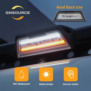 12V Tri-color LED Work Light Dimmable 45-degree White+amber+red Canopy & Cargo Area Lights for Roof Racks