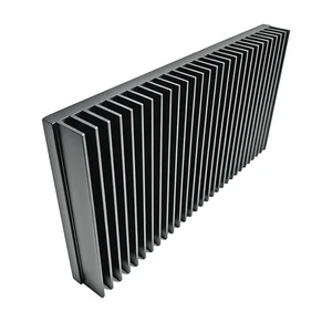 Black Anodized Heat Sink 230(W)*26(H)*120(L)mm Extruded Aluminum Profile Heatsink