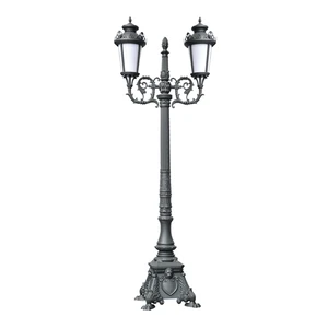 Outdoor Waterproof Led High Pole Landscape Light Street Post Lamp Park Villa Aluminum Solar Light for Garden