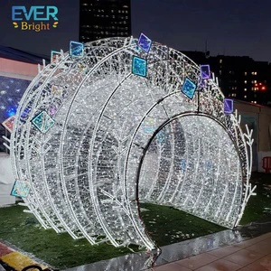 Custom PVC LED Halloween Christmas Tunnel Festival Landscape Decoration Street Outdoor Commercial Archway 3D Motif Lights