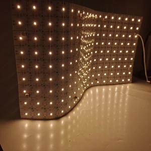 Two-Color Flex LED Panel Light Ra>95 Square Size Easy Install for Office Hotel Kitchen Supermarket Stone Backlit Projects