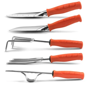 Outdoor Planting Garden Tools Plastic Handle Scale Shovel Rake Fork Vegetable Planting Pruning Shears Flower Weeding Tool Set
