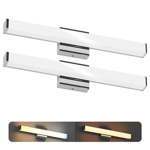 Modern LED Wall Mirror Light 24'' Bathroom Makeup Mirror Lamps Chrome Led Vanity Light for Bedroom