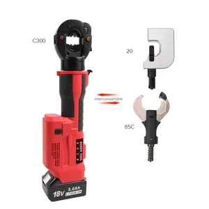 C300 Three Function Stainless Steel Hydraulic Cutting Crimping and Punching Tool with 100KN Output for Electric Construction