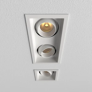 Commercial Hotel Lighting Double-Headed Square LED Downlight with RGB CCT 20W Adjustable Ceiling Spotlights ETL Approved