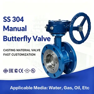 High Quality Industrial Handle Wafer Design Manual Butterfly Valve Hot Sale for Water Base Media