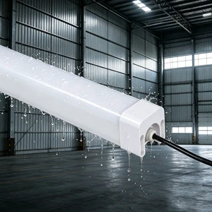 Industrial Tunnel Parking Garage LED Tri-Proof Light DALI Dimmable 40W 80W 1200MM Anti-Vibration IP65 Waterproof Dustproof
