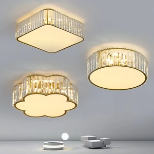 Customized Manufacturers Modern LED Crystal Ceiling Lamp Iron Base for Home and Hotel Decoration