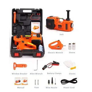 12V 5 Ton Electric High Lift Jacks Stands Portable Car Repair with Impact Wrench for Car Lift Kits