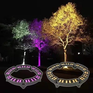 Led Tree Hug Lamp Outdoor Dmx512 12W 48W RGB Colorful Garden Spot Light Landscape Lighting IP65 Aluminum Led Hug Tree Light